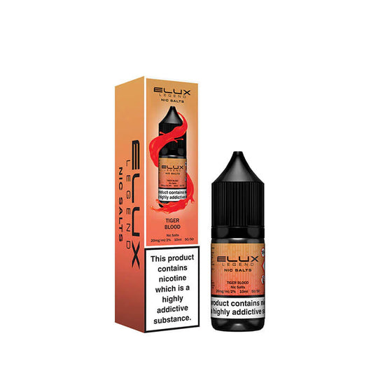 Elux Legend Tiger Blood Nic Salt E-Liquid 10ml Bottle – Available in 5mg, 10mg, 20mg Nicotine Strengths
