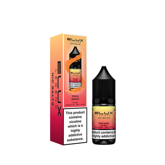 Elux Legend Triple Mango Nic Salt E-Liquid 10ml Bottle – Available in 5mg, 10mg, 20mg Nicotine Strengths
