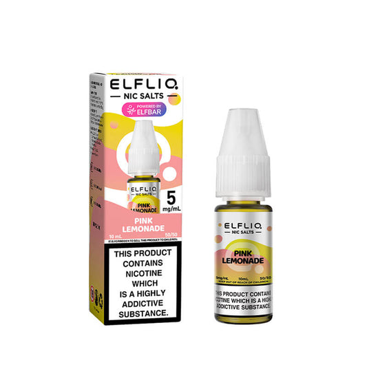 Pink Lemonade Nic Salt By ELFLIQ – 10ml ELFLIQ nic salt e-liquid bottle