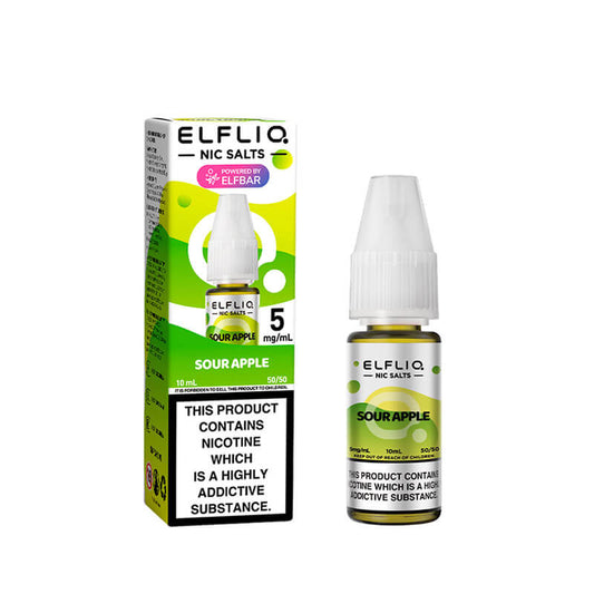 Sour Apple Nic Salt By ELFLIQ – 10ml ELFLIQ nic salt e-liquid bottle