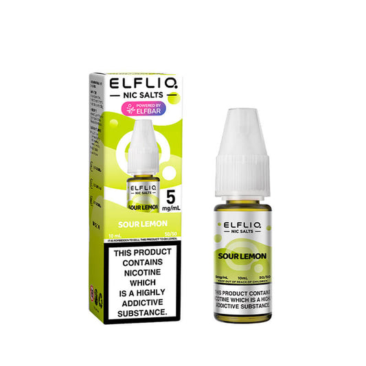 Sour Lemon Nic Salt By ELFLIQ – 10ml ELFLIQ nic salt e-liquid bottle