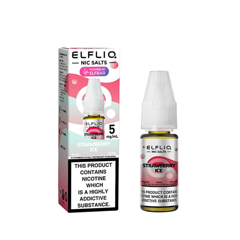Strawberry Ice Nic Salt By ELFLIQ – 10ml ELFLIQ nic salt e-liquid bottle