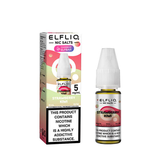Strawberry Kiwi Nic Salt By ELFLIQ – 10ml ELFLIQ nic salt e-liquid bottle