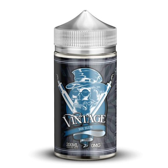 Mr Blue 200ml Vintage e-liquid shortfill bottle UK