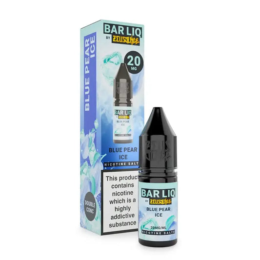 Blue Pear Ice Nic Salt By Zues Juice — 10ml Bar Liq e-liquid bottle
