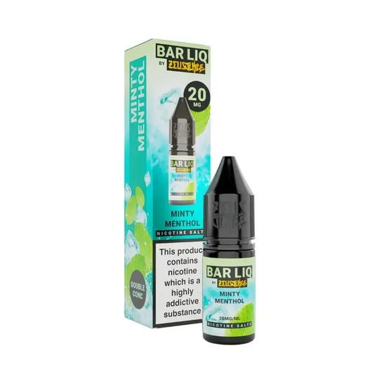 Minty Menthol Nic Salt By Zues Juice — 10ml Bar Liq e-liquid bottle
