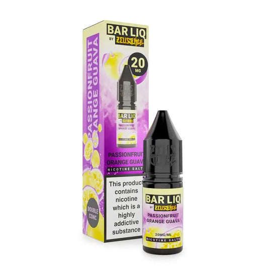 Passionfruit Orange Guava Nic Salt By Zues Juice — 10ml Bar Liq e-liquid bottle