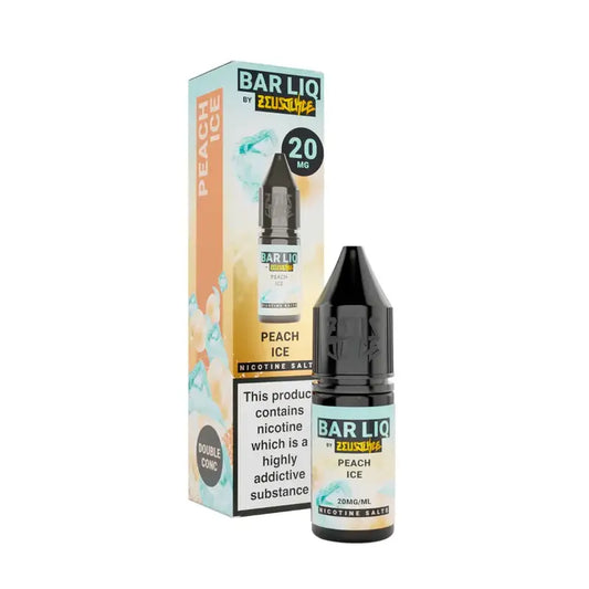 Peach Ice Nic Salt By Zues Juice — 10ml Bar Liq e-liquid bottle