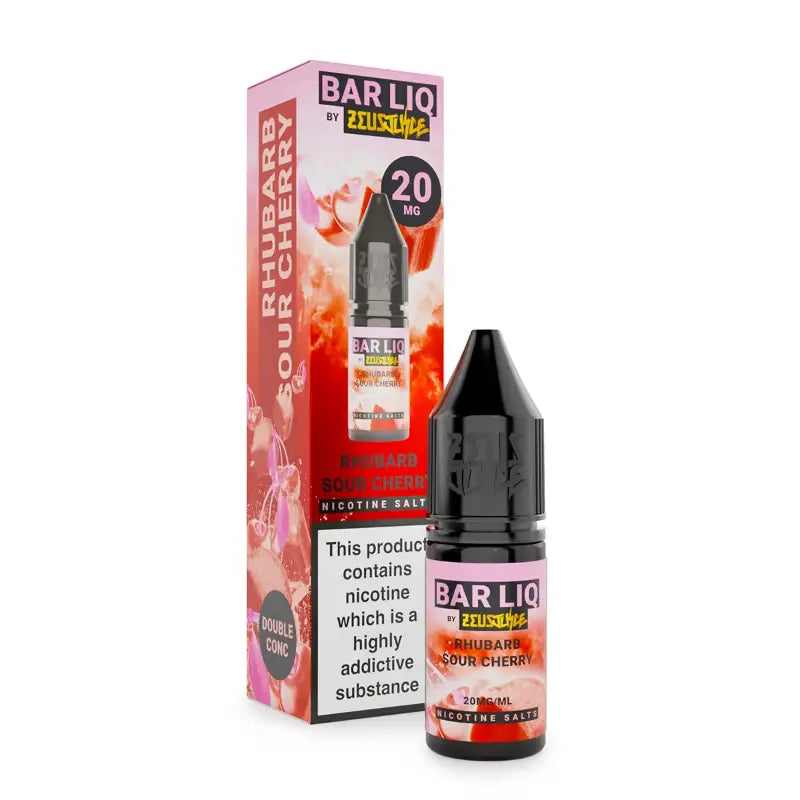 Rhubarb Sour Cherry Nic Salt By Zues Juice — 10ml Bar Liq e-liquid bottle