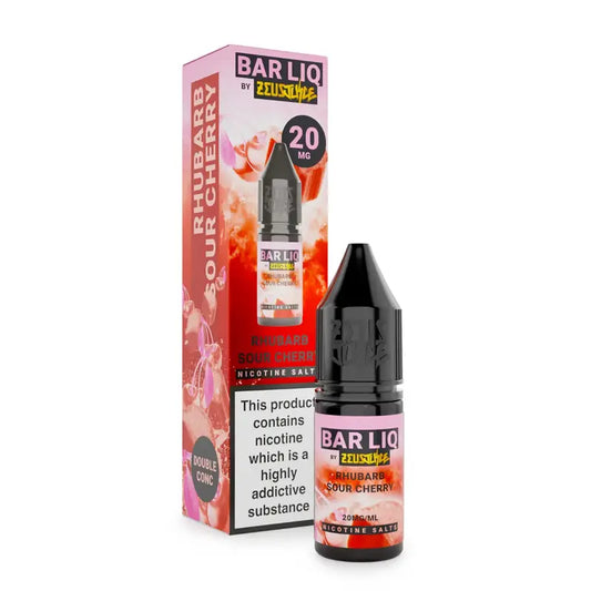 Rhubarb Sour Cherry Nic Salt By Zues Juice — 10ml Bar Liq e-liquid bottle