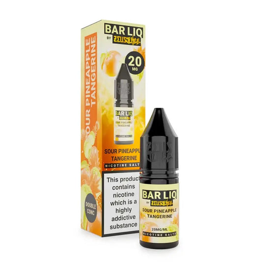Sour Pineapple Tangerine Nic Salt By Zues Juice — 10ml Bar Liq e-liquid bottle